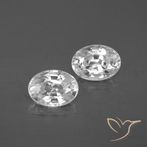 2.56ctw Natural Branco Zircão, oval, VS