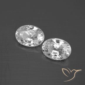 Pedras preciosas de Zircão Branco natural de 2.63 ct, oval, VVS-VS