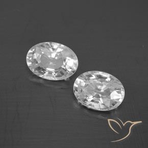Pedras preciosas de Zircão Branco natural de 2.66 ct, oval, VVS