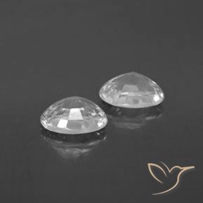 Pedras preciosas de Zircão Branco natural de 2.66 ct, oval, VVS