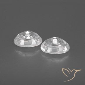 Pedras preciosas de Zircão Branco natural de 2.88 ct, oval, VVS
