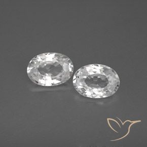 2.23ctw Natural Branco Zircão, oval, VVS