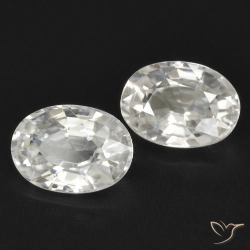 Pedras preciosas de Zircão Branco natural de 2.48 ct, oval, VVS