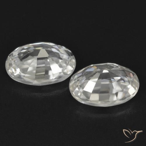 Pedras preciosas de Zircão Branco natural de 2.48 ct, oval, VVS