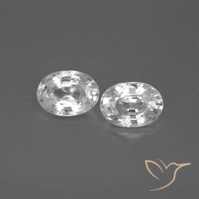 2.44ctw Natural Branco Zircão, oval, VVS-VS