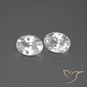 Pedras preciosas de Zircão Branco natural de 2.44 ct, oval, VVS-VS