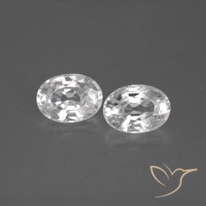 2.75ctw Natural Branco Zircão, oval, VVS