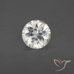 1.67ct Natural branco quente Zircão, Redondo, VS