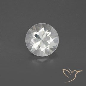 1.64ct Natural Branco Zircão, Redondo, VS