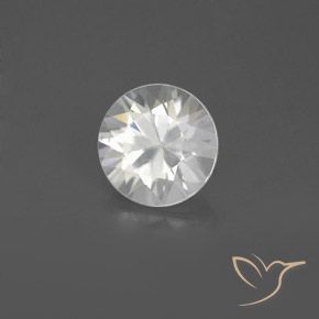 Zircão Branco Natural 1.64ct, Redondo, VS