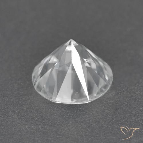Zircão Branco Natural 1.52ct, Redondo, VVS