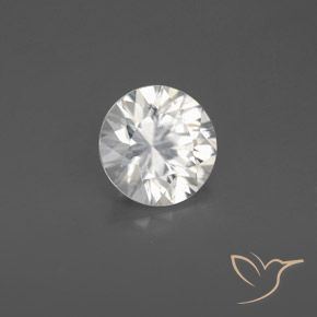 Zircão Branco Natural 1.68ct, Redondo, VS