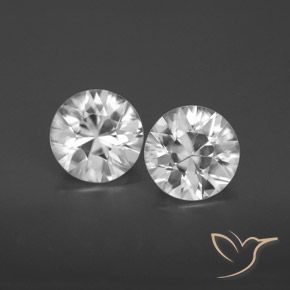 3.35ctw Natural Branco Zircão, Redondo, VS