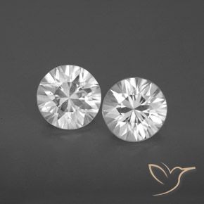 3.24ctw Natural Branco Zircão, Redondo, VS