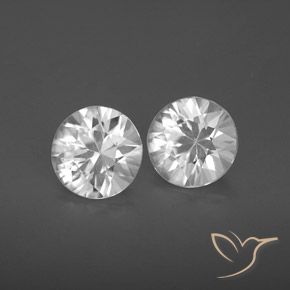 Pedras preciosas de Zircão Branco natural de 3.24 ct, Redondo, VS