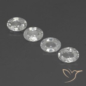 4.89ctw Natural Branco Zircão, oval, VVS-VS