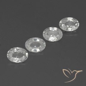 Pedras preciosas de Zircão Branco natural de 4.89 ct, oval, VVS-VS