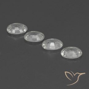 Pedras preciosas de Zircão Branco natural de 4.89 ct, oval, VVS-VS