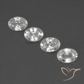 5.05ctw Natural Branco Zircão, oval, VS