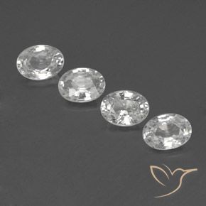 4.81ctw Natural Branco Zircão, oval, VVS-VS