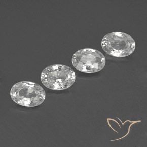 Pedras preciosas de Zircão Branco natural de 4.81 ct, oval, VVS-VS