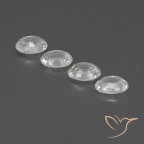 Pedras preciosas de Zircão Branco natural de 4.81 ct, oval, VVS-VS
