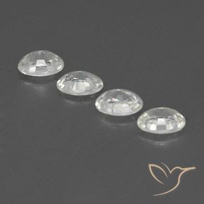 Pedras preciosas de Zircão Branco natural de 5.00 ct, oval, VVS-VS