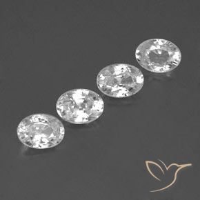 Pedras preciosas de Zircão Branco natural de 5.02 ct, oval, VVS