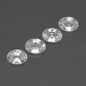 Pedras preciosas de zircão branco natural de 4,81 ct, corte oval, VS