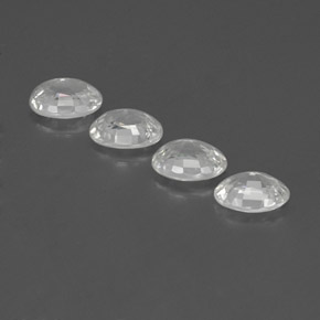 Pedras preciosas de zircão branco natural de 4,81 ct, corte oval, VS