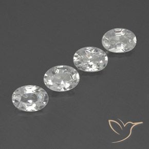 Pedras preciosas de Zircão Branco natural de 5.09 ct, oval, VVS-VS