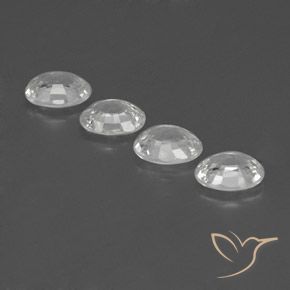Pedras preciosas de Zircão Branco natural de 5.09 ct, oval, VVS-VS