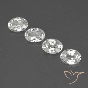 4.75ctw Natural Branco Zircão, oval, VS