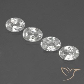 4.88ctw Natural Branco Zircão, oval, VVS-VS