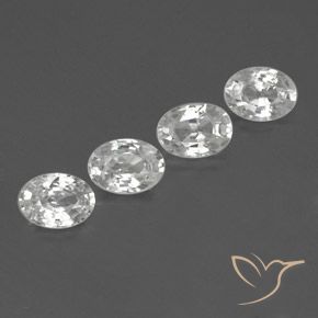Pedras preciosas de Zircão Branco natural de 4.88 ct, oval, VVS-VS