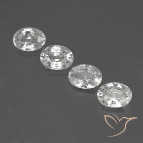 4.92ctw Natural Branco Zircão, oval, VVS-VS