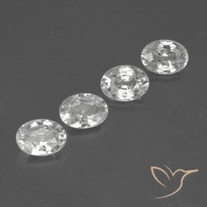 Pedras preciosas de Zircão Branco natural de 4.92 ct, oval, VVS-VS