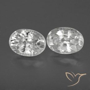 Pedras preciosas de Zircão Branco natural de 3.04 ct, oval, VS