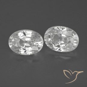 Pedras preciosas de Zircão Branco natural de 2.80 ct, oval, VVS-VS