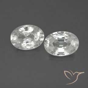 2.36ctw Natural Branco Zircão, oval, VS