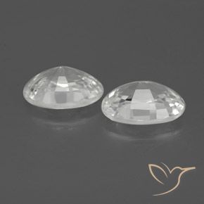 Pedras preciosas de Zircão Branco natural de 2.36 ct, oval, VS