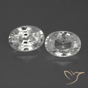 2.83ctw Natural Branco Zircão, oval, VVS-VS