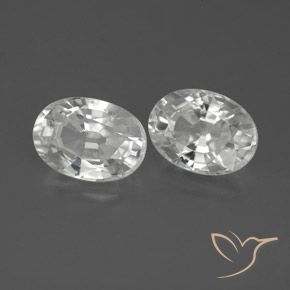 Pedras preciosas de Zircão Branco natural de 2.54 ct, oval, VVS
