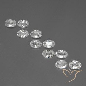 Pedras preciosas de Zircão Branco natural de 6.55 ct, oval, VVS-VS