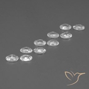 Pedras preciosas de Zircão Branco natural de 6.55 ct, oval, VVS-VS