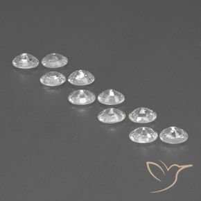 Pedras preciosas de Zircão Branco natural de 7.84 ct, oval, VVS-VS