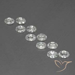 Pedras preciosas de Zircão Branco natural de 6.02 ct, oval, VVS-VS