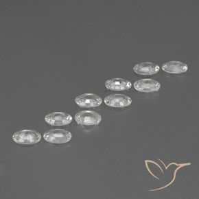 Pedras preciosas de Zircão Branco natural de 6.02 ct, oval, VVS-VS
