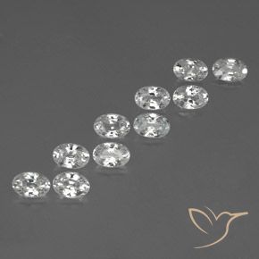 Pedras preciosas de Zircão Branco natural de 7.51 ct, oval, VVS-VS