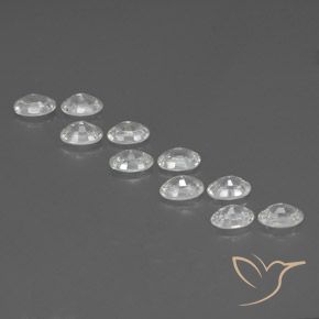 Pedras preciosas de Zircão Branco natural de 7.51 ct, oval, VVS-VS